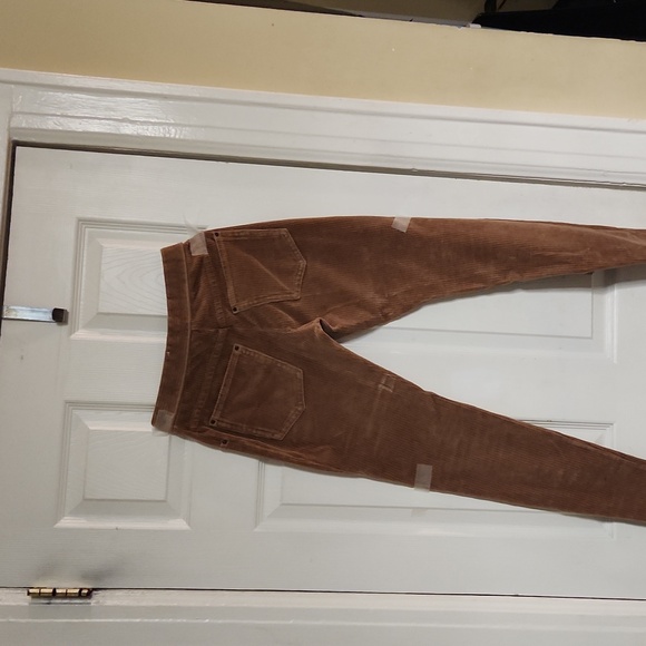 HUE Women's Corduroy Pants in Rust Brown - Picture 2 of 2